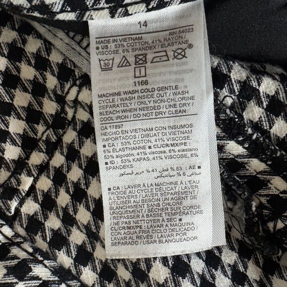 Old Navy High Rise Pixie Ankle Pants Houndstooth Women's Size 14 - Picture 5 of 7